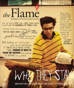 Cover of The Flame, Spring 2013; design by Shari Fournier-Oleary