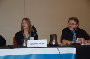 Panelists Jennifer Miller and Robert W. Walker; photo by David Gelin
